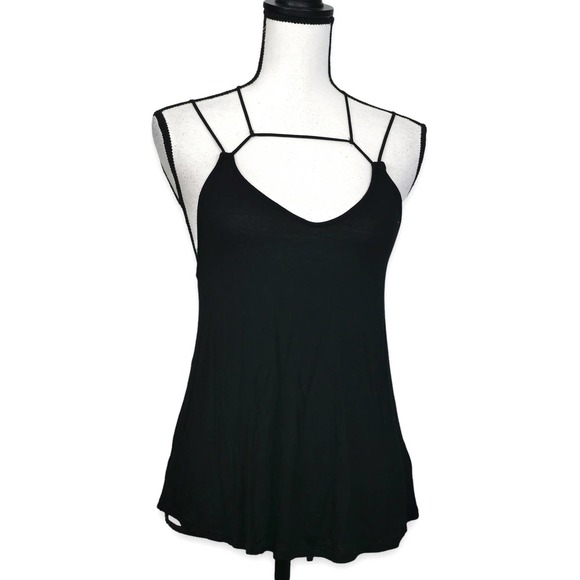 Urban Outfitters Silence + Noise Strappy Tank Top Size XS Black Racer Back Cami